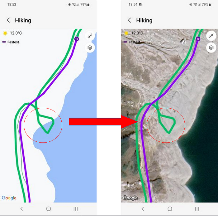 Checking Smartwatch GPS Accuracy Using Google Map